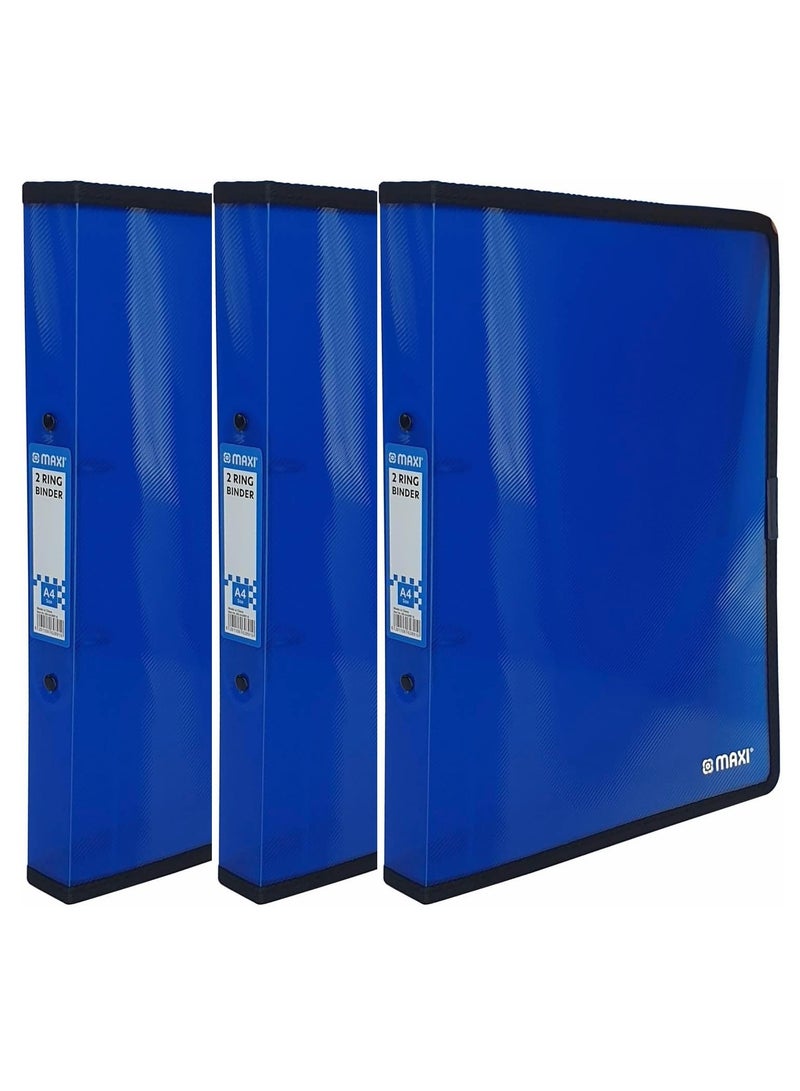 Maxi 3-Piece A4 Size Two Ring Binder Blue  - Image 1