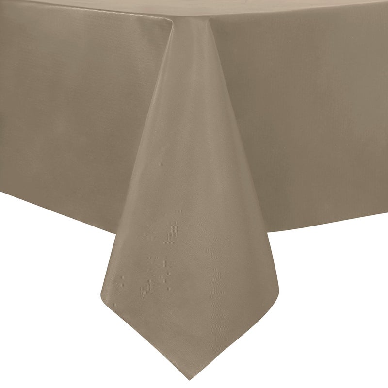 Sancua 100% Waterproof Rectangle Pvc Tablecloth - 52 X 70 Inch - Oil Proof Spill Proof Vinyl Table Cloth  Wipe Clean Table Cover For Dining Table  Buffet Parties And Camping  Khaki - Image 1