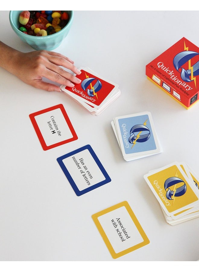Chronicle Books Quicktionary A Game Of Lightningfast Wordplay Includes 102 Prompt Cards; 1 Rule Book  - Image 5