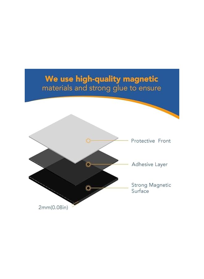 PROMASS promass 110Pcs Adhesive Magnetic Squares, Flexible Sticky Magnetic Tape, Magnet on One Side Self Adhesive on The Other Side for Fridge Organization, Art Project, Classroom (Each 20x20x2mm)  - Image 3