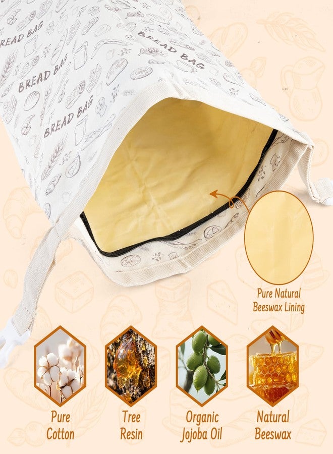 Lemoobolsa 2-Pack Reusable Beeswax Bread Bags for Sourdough & HomemadeBread, 16.5 x 13 inch bread bags for Food Storage - Image 4