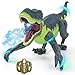 BEMITON Remote Control Dinosaur Toys for Kids Birthday Gift for Boys Ages 35 57 812 RC Walking with Roaring Lights and Spray 24Ghz Electronic Interactive Dinosaur Toy Gray Green - Image 2