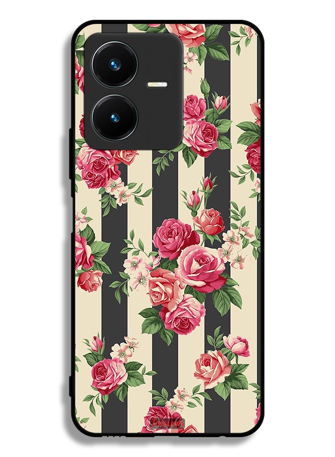 Tolwak Vivo Y22 Protective Case Cover Roses Pattern - Image 1