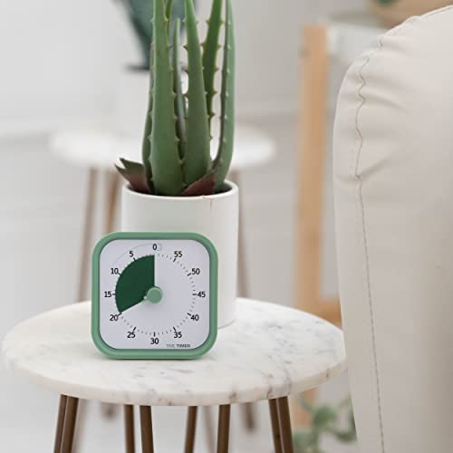 TIME TIMER Home MOD - 60 Minute Kids Visual Timer Home Edition - for Homeschool Supplies Study Tool, Timer for Kids Desk, Office Desk and Meetings with Silent Operation (Fern Green) - Image 2