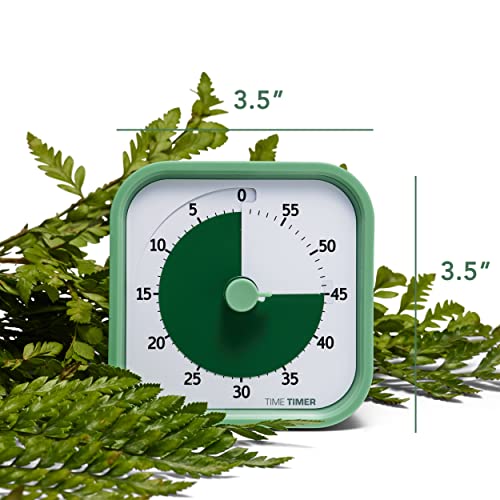 TIME TIMER Home MOD - 60 Minute Kids Visual Timer Home Edition - for Homeschool Supplies Study Tool, Timer for Kids Desk, Office Desk and Meetings with Silent Operation (Fern Green) - Image 3