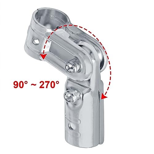 eoere 10 Sets Pivot Tee Pipe Fittings Connector T Adjustable Clamp, Fits OD 1.000" Round Tube and Fits 3/4" EMT - Image 4