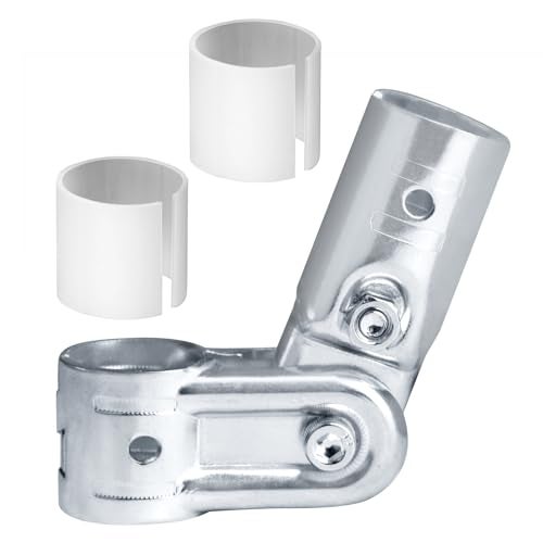eoere 10 Sets Pivot Tee Pipe Fittings Connector T Adjustable Clamp, Fits OD 1.000" Round Tube and Fits 3/4" EMT - Image 1