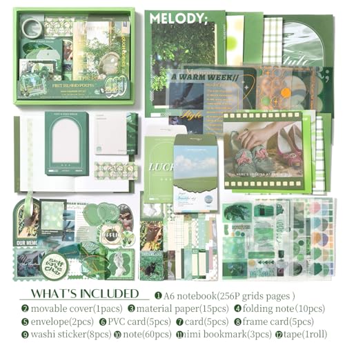 OFFIGIFT Scrapbook Supplies Kit, Vintage Junk journaling Supplies, Scrapbooking Kit with Aesthetic Stuff, Stationary Set, DIY Journal Accessories, Ephemera Collage Craft Supplies Gift for Adults Women Beginner - Image 2