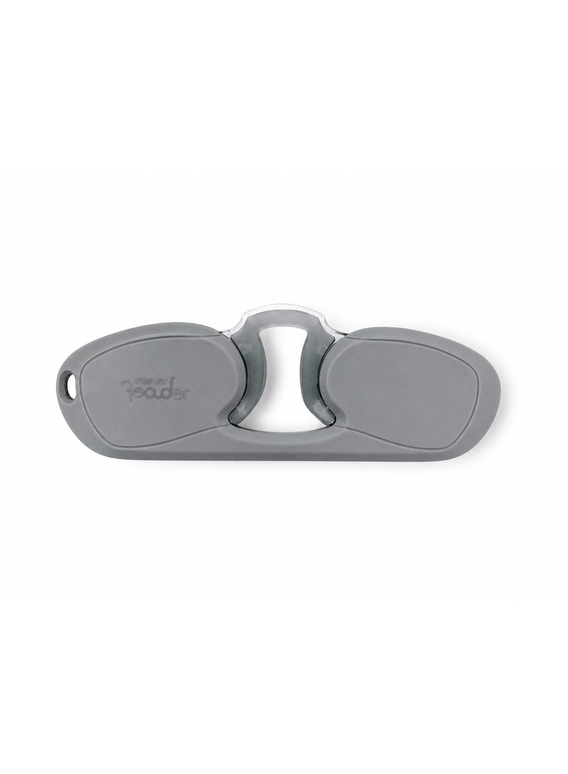 FIND MY Reader Rectangle Nose Clip-On Reading Glasses, Gray, Multiple Magnification Options (1.00x–3.00x) - Image 3