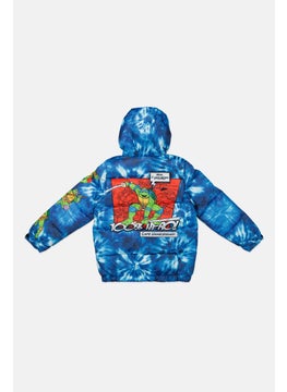 nickelodeon Kids Boy Tie Dye Puffer Jacket, Blue  - Image 2