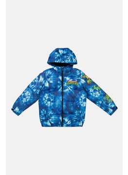 nickelodeon Kids Boy Tie Dye Puffer Jacket, Blue  - Image 1