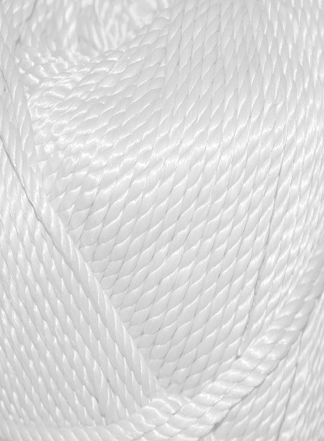YNK 2037 2.5 MM Nylon Clothing Line String, Rope for Clothes Drying, Twisted Multi Ferrous Multipurpose Outdoor Clothes Drying Wire, Travel- Friendly Rope for Cloth (Length- 50 M)- White - Image 4