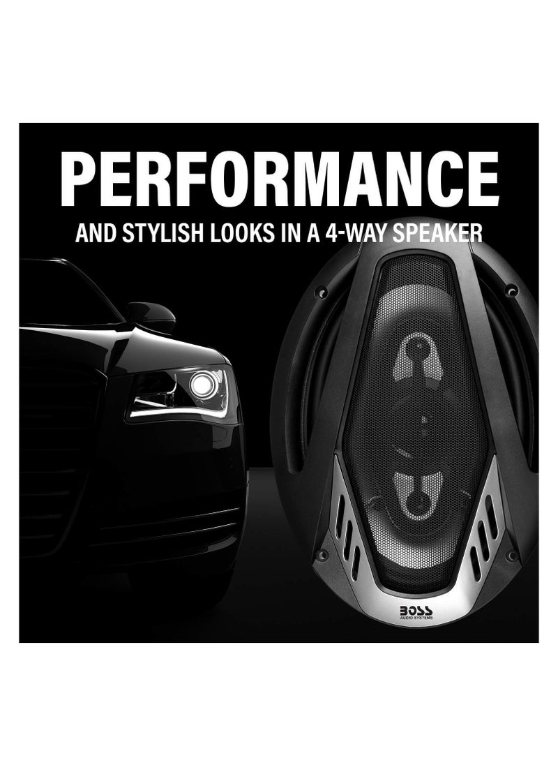BOSS - Audio Systems NX694 Car Speakers - 800 Watts Per Pair, 400 Watts Each, 6 x 9 Inch, Full Range, 4 Way, Sold in Pairs - Image 1