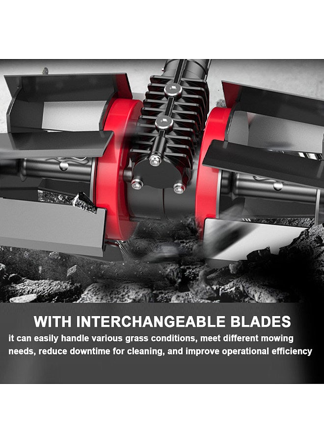 Generic Multifunctional Lawn Mower Grass Trimmer Accessory with Interchangeable Blades Soil Loosening/Trenching/Weeding Wheel Optional  - Image 5