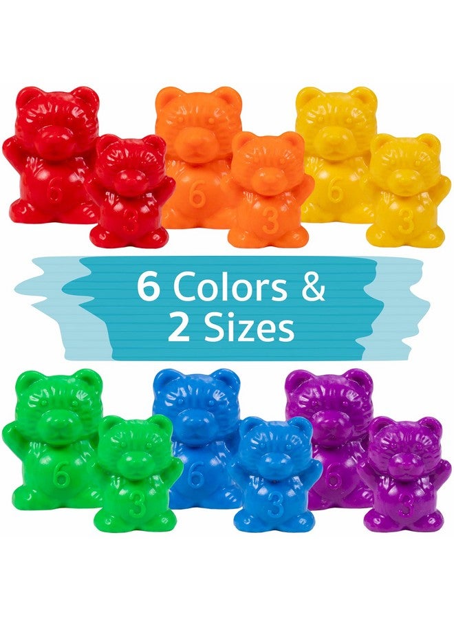 Pint-Size Scholars Colorful Counting Cubs - Bucket of 125+ Bears in 6 Bright Colors and Two Different Sizes - Great for Early Childhood Education, Preschool Prep, Daycare Activities, Montessori Toys, and More - Image 5