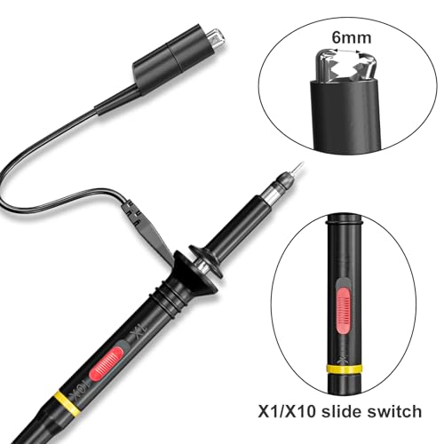Goupchn Oscilloscope Clip Probes 200MHz Fully Insulated BNC End Probe with Accessories Kit 1X 10X - Image 5