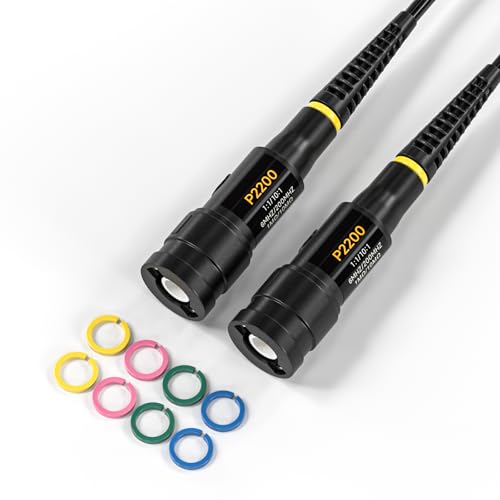 Goupchn Oscilloscope Clip Probes 200MHz Fully Insulated BNC End Probe with Accessories Kit 1X 10X - Image 4