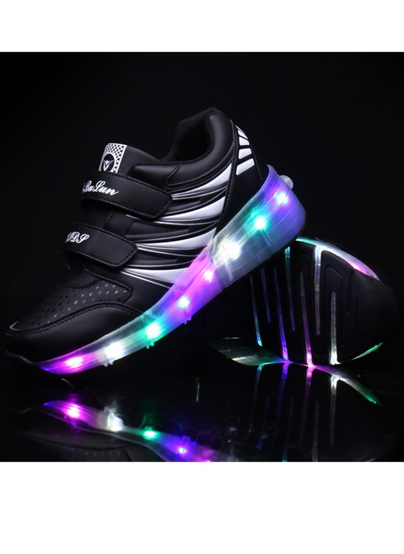 Arabest Kids Roller Skates Shoes USB Chargeable LED Light Up Shoes Wheels Roller Shoes Girls Sneakers Boys Best Gifts  - Image 3