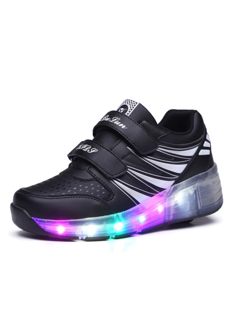 Arabest Kids Roller Skates Shoes USB Chargeable LED Light Up Shoes Wheels Roller Shoes Girls Sneakers Boys Best Gifts  - Image 2