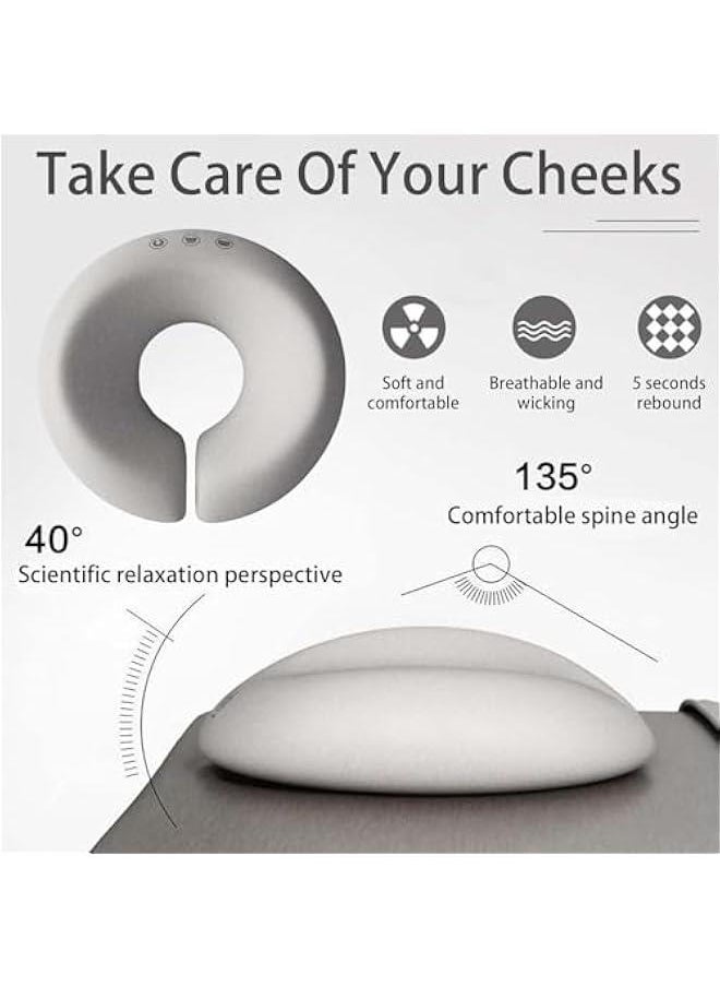 MIXDE Massage Face Pillow Face Down Pillow Office Nap Pillow U-Shaped Face Pillow for Massage Table Spa Salon  - Image 2