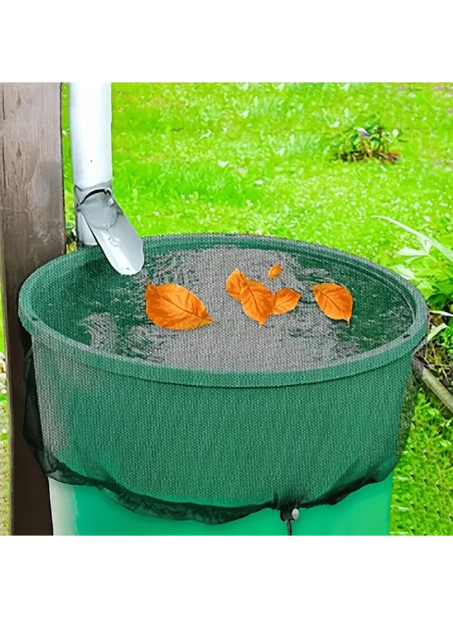 غطاة برميل المطر بشبكة سوداء 23-62 بوصة مع مرشح حطام الأوراق ومربط متين للاستخدام في الهواء الطلق - Image 5