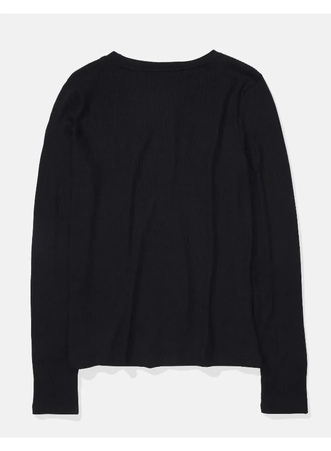 American Eagle AE Plush Long-Sleeve Tee