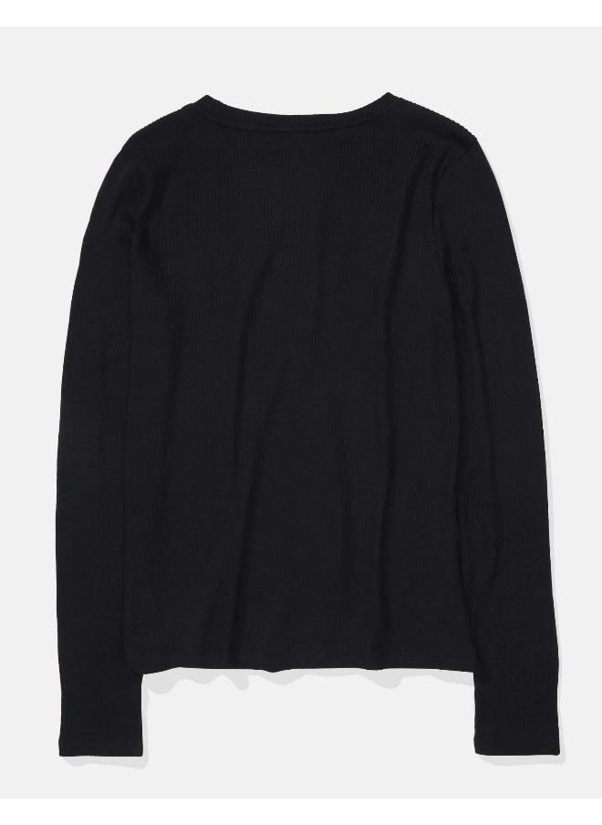 American Eagle AE Plush Long-Sleeve Tee  - Image 4