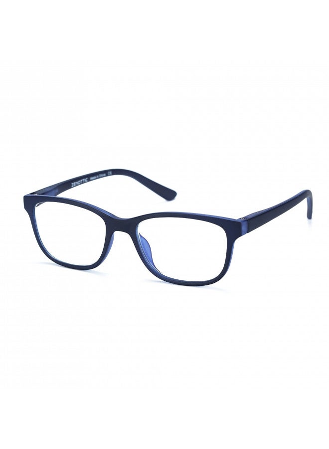 ZENOTTIC نظارات زينوتيك للأطفال لحجب الضوء الأزرق عدسات مضادة للتوهج إطار خفيف الوزن نظارات كمبيوتر للأولاد والبنات (أزرق) - Image 1