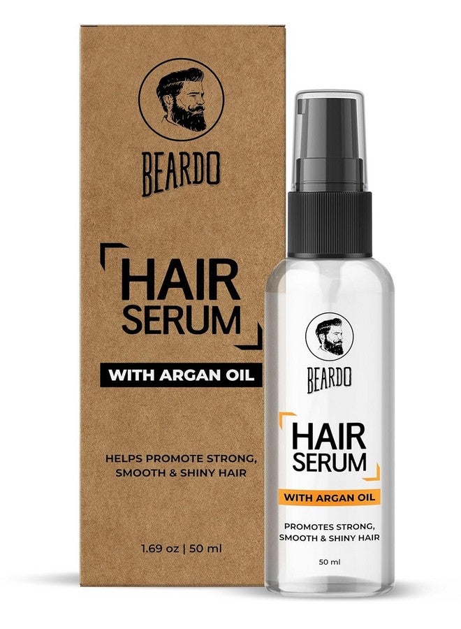 BEARDO Hair Serum, 50 Ml | Serum For Men | Serum For Hair Smoothing | Argan Oil & Almond Oil | Adds Shine | Daily Use| For All Hair Types | Frizz Free Hair - Image 1