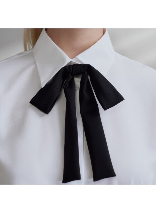 G2000 Modal Elasticity/free Bow Tie/mall Same Style Spring 2025 Short Sleeve Shirt, White, Size 36 - Image 2