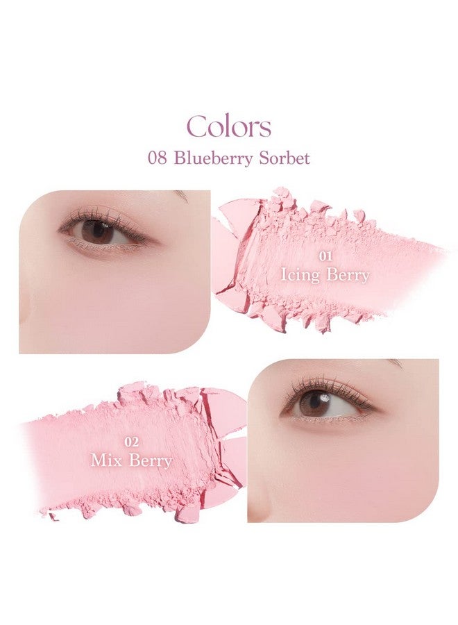 داسيك بودرة خدود داسيك بليندينغ مود رقم 08 بلون سوربيه التوت الأزرق | 4 ألوان قابلة للمزج في بودرة ناعمة خفيفة الوزن | نباتي | أحمر خدود - Image 5