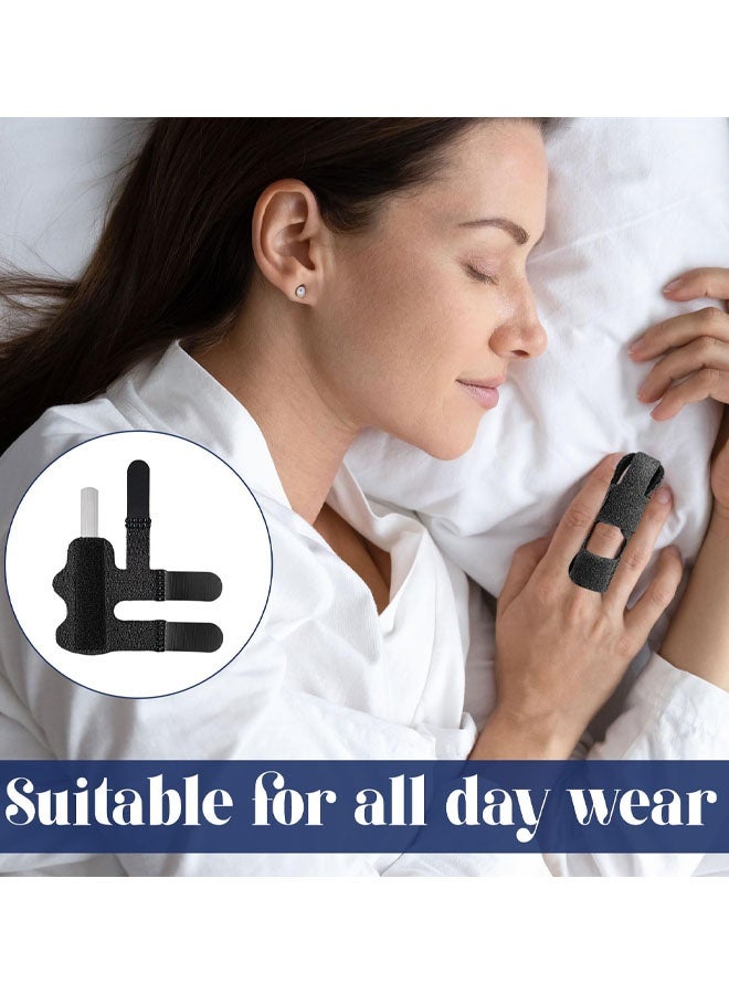 2 قطعة جبيرة إصبع مطرقة قابل للتعديل التغطية الكاملة أصابع الجبائر لتخفيف آلام التهاب المفاصل وكسر المفصل الشلل - Image 4