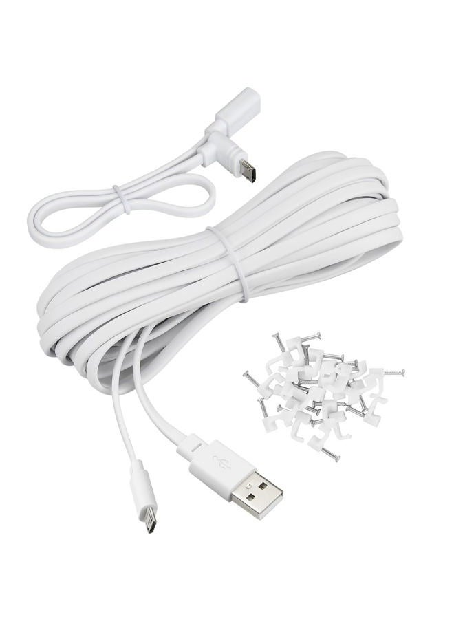 Smays 25 ft Long Extension Cable for WYZE Cam v4, WYZE Cam Pan v3 Camera, Micro USB Power Cord - Image 5