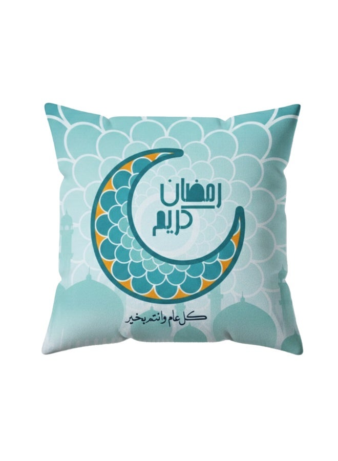 غطاء وسادة رمضاني مزخرف بتصميم رمضاني أنيق، 4 قطع (43*43 سم)، غطاء وسادة بنقوش إسلامية للأريكة وغرفة المعيشة، ديكور منزلي احتفالي لشهر رمضان، غطاء وسادة أنيق للمنزل والهدايا - Image 2