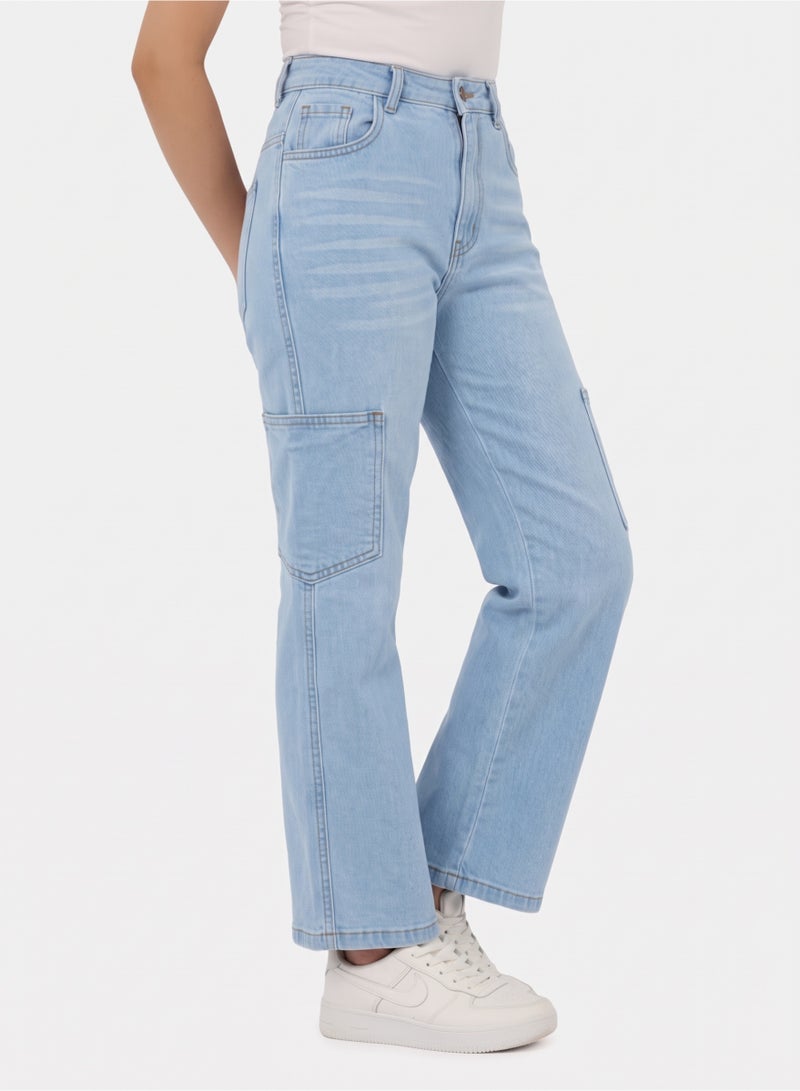 EGY WEAR Girls Blue Jeans Pants - Image 1