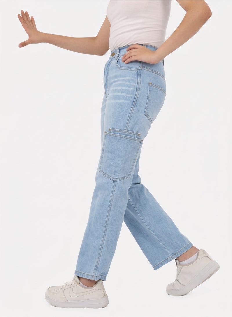 EGY WEAR Girls Blue Jeans Pants - Image 2