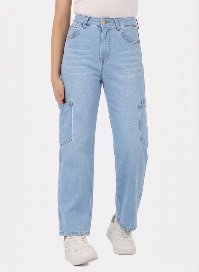 EGY WEAR Girls Blue Jeans Pants - Image 3