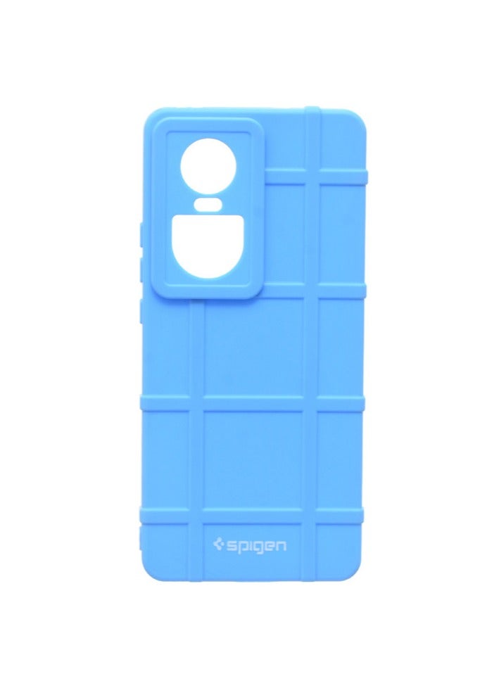Spigen Silicone Back Phone Protection Cover For Oppo Reno 10 - Blue - Image 1