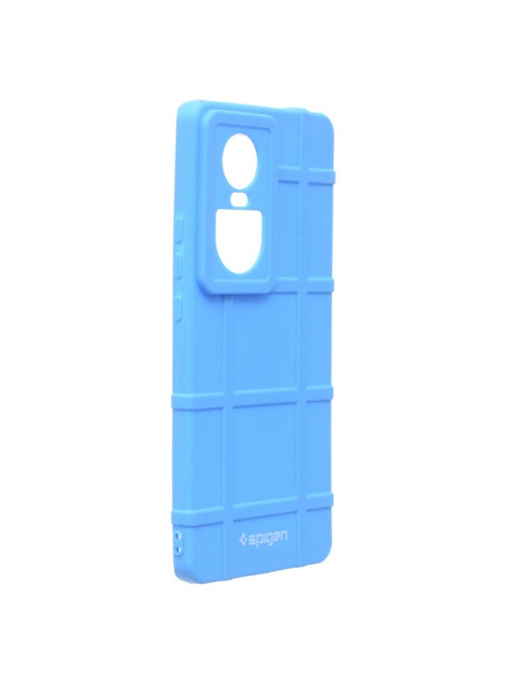 Spigen Silicone Back Phone Protection Cover For Oppo Reno 10 - Blue - Image 2