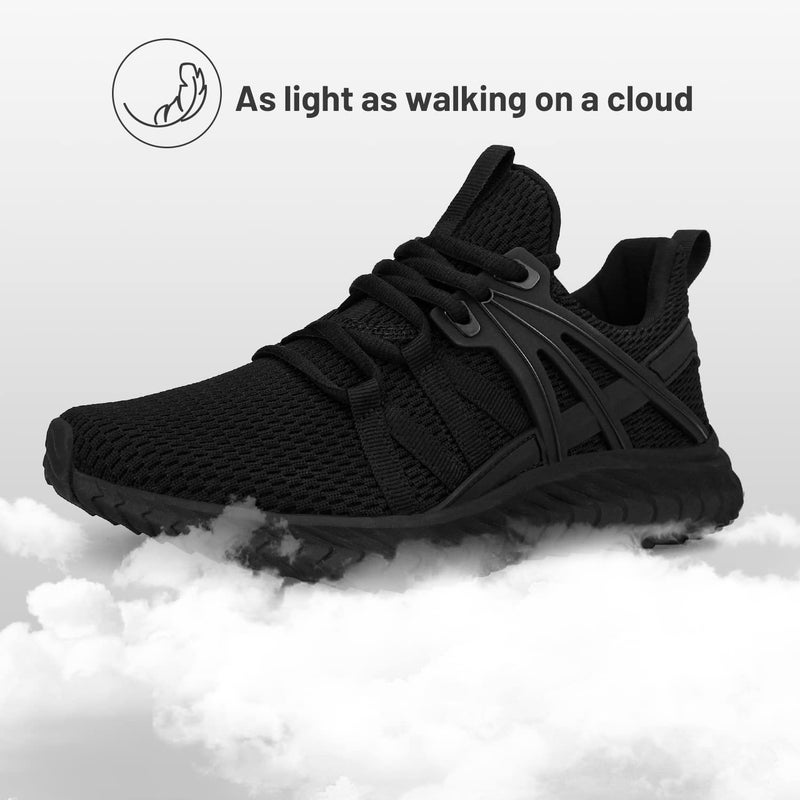 Abboos Sport Running Shoes for Women Blade Workout Fashion Sneakers Mesh Breathable Trail Runners Women's Tennis Shoes Black Size 9 - Image 4