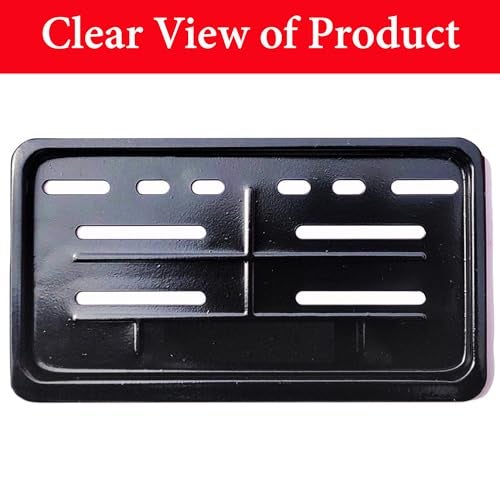 Ramanta Scooty No Plate Frame | Metal Body Heavy Duty Number Plate Frame Holder Protector | HSRP Frames Compatible with for All Scooty//Scooter (Front-Rear Set of 2) (Size 21.8 x 12.5 cm, Black) - Image 5