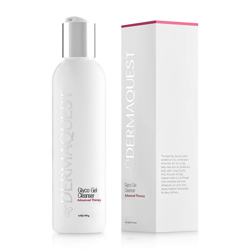 DermaQuest منظف جل رغوي متقدم من ديرما كويست يحتوي على 15% حمض الجليكوليك وحمض اللاكتيك - غسول وجه يومي عميق التنظيف للبشرة الدهنية وحب الشباب البثور (6 أونصات) - Image 1