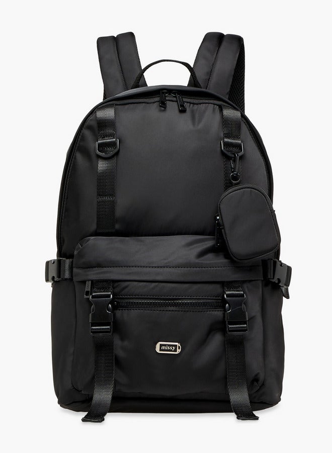 MISSY Solid School Backpack With Adjustable Shoulder Straps And Pouch - 32x19x45 CM - Image 1