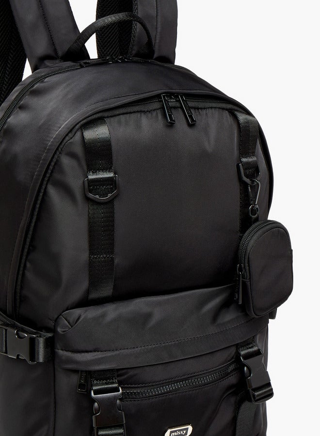 MISSY Solid School Backpack With Adjustable Shoulder Straps And Pouch - 32x19x45 CM - Image 5