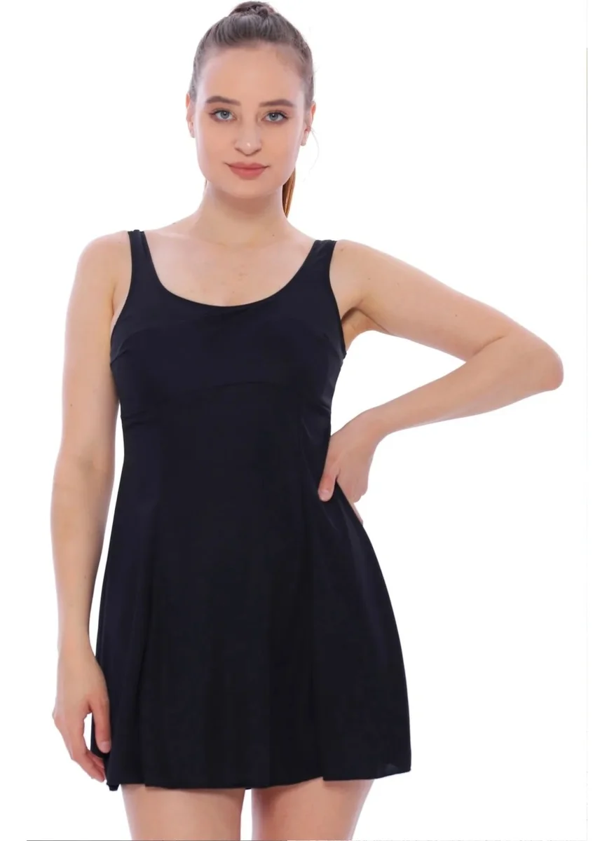 Swana Shorts Skirted Swimsuit Navy Blue