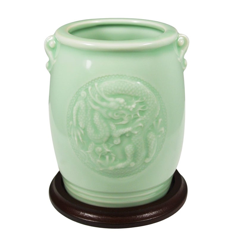 Wrapables Gifts  Dcor 45 Inch Chinese Dragon  Phoenix Ceramic Vase