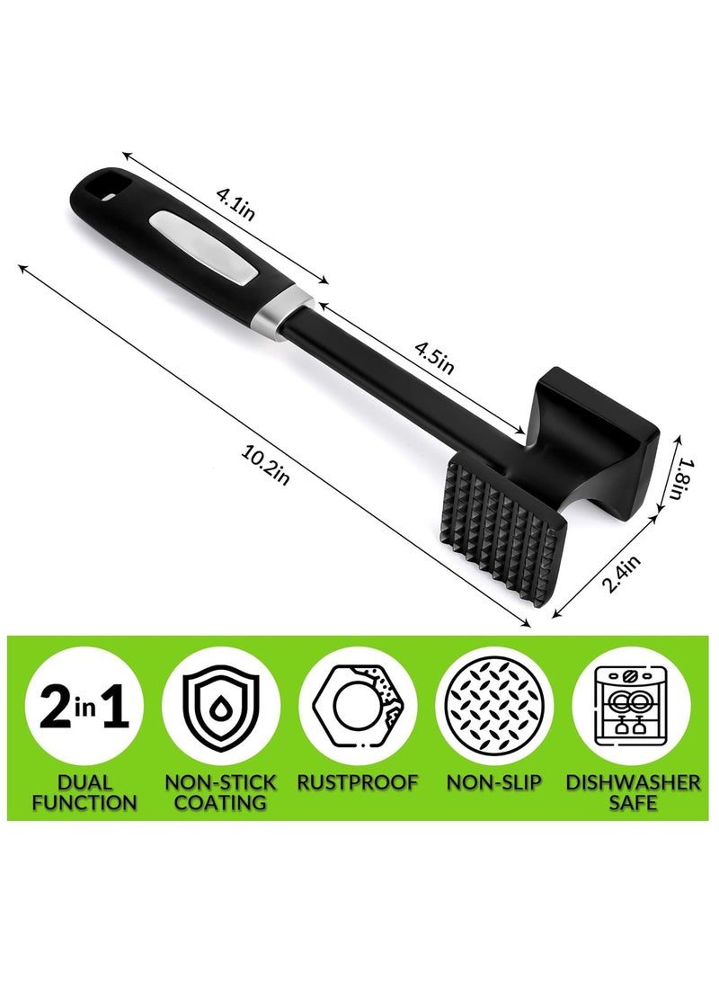 SOLARAE Heavy Duty Meat Tenderizer Hammer, Meat Mallet Tenderizer With Soft Handle, Dual-Sided Meat Hammer Tenderizer, Meat Pounder Kitchen Mallet for Beef, Chicken Pounder - Image 5