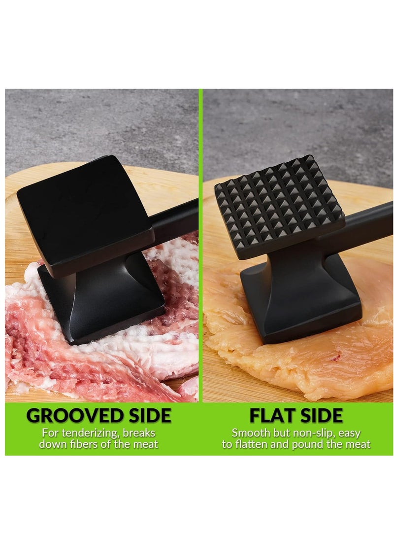 SOLARAE Heavy Duty Meat Tenderizer Hammer, Meat Mallet Tenderizer With Soft Handle, Dual-Sided Meat Hammer Tenderizer, Meat Pounder Kitchen Mallet for Beef, Chicken Pounder - Image 3