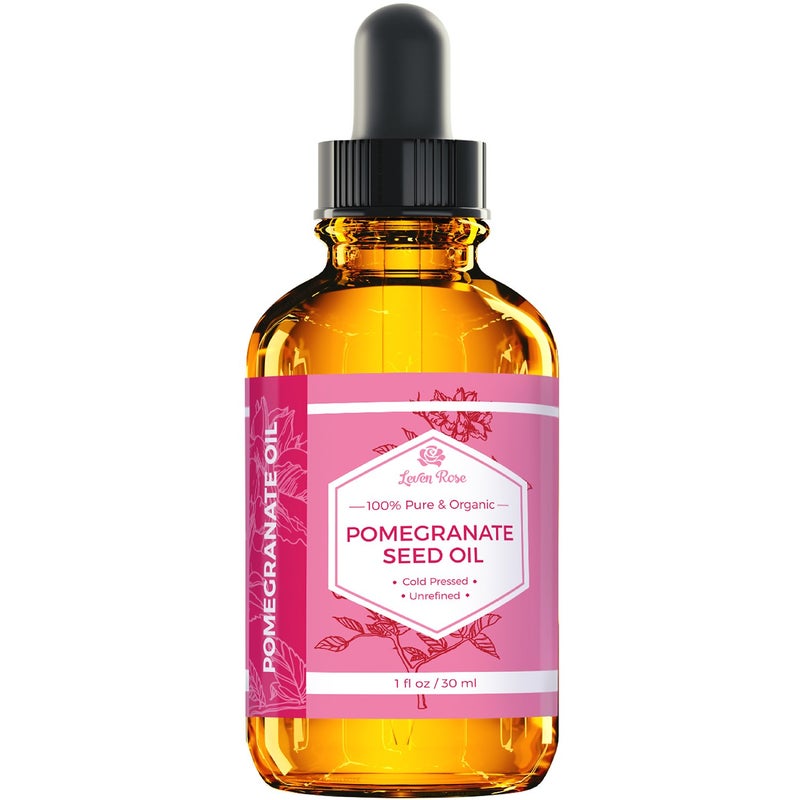Leven Rose Pomegranate Seed Oil, 100% Pure Unrefined Cold Pressed Antioxidant Moisturizer for Hair Skin and Nails 1 oz - Image 2