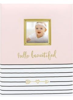 pearhead Pearhead Hello Beautiful First 5 Years Baby Memory Book with Photo Insert, Perfect Keepsake, Pink, 1 Count (Pack of 1)  - Image 1